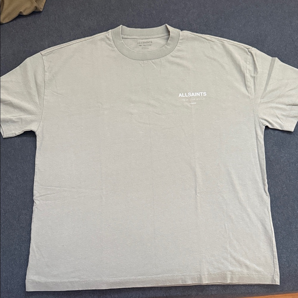All Saints Light Gray Short Sleeve Tee